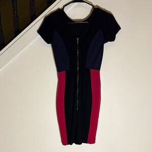 French Connection Black and Red Mini Dress